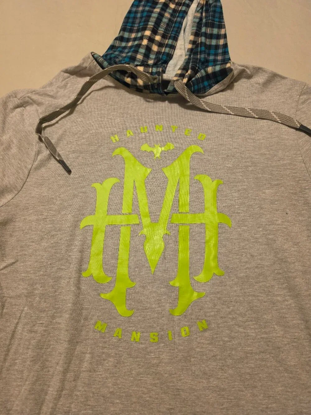 DisneyParks Haunted Mansion Glow-in-the-Dark Layered Long Sleeve Tshirt Large